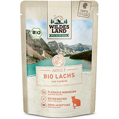 WILDES LAND Nassfutter für Katzen, Lachsgeschmack, 12 x 85 g WILDES LAND Nassfutter für Katzen, Lachsgeschmack, 12 x 85 g