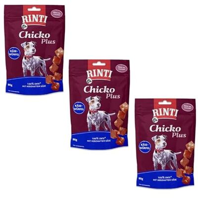 Rinti Chicko Plus Käsewürfel Ente für Hunde 3er Pack 3 x 80 g Schonend luftgetrocknetes Entenbrustfilet Im praktischen wiederverschließbaren Beutel Rinti Chicko Plus Käsewürfel Ente für Hunde 3er Pack 3 x 80 g Schonend luftgetrocknetes Entenbrustfilet Im praktischen wiederverschließbaren Beutel