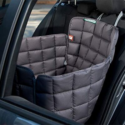 Doctor Bark Hunde 1-Sitz-Autoschondecke für die Rücksitzbank, All-Side Schutz mit Reißverschluss für alle PKWs und SUVs, L in Grau Doctor Bark Hunde 1-Sitz-Autoschondecke für die Rücksitzbank, All-Side Schutz mit Reißverschluss für alle PKWs und SUVs, L in Grau