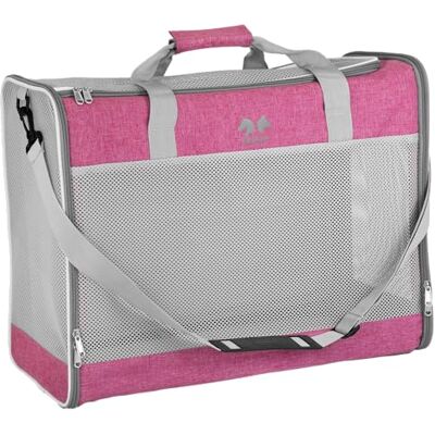 Generic EQUICANI® Hundetasche 55x40x23 cm Flugzeug Faltbare leichte Tragetasche mit Netzstoff, Tragegurt und abnehmbaren Boden für Hund & Katze Haustier Hundetragetasche für Reisen, Auto, Fliegen (Pink) Generic EQUICANI® Hundetasche 55x40x23 cm Flugzeug Faltbare leichte Tragetasche mit Netzstoff, Tragegurt und abnehmbaren Boden für Hund & Katze Haustier Hundetragetasche für Reisen, Auto, Fliegen (Pink)