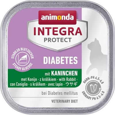 Animonda Diabetes mit Kaninchen (16 x 100 g), Katzennassfutter bei Diabetes mellitus, Katzen Diätfutter für zuckerkranke Katzen, Nassfutter ohne Zucker Animonda Diabetes mit Kaninchen (16 x 100 g), Katzennassfutter bei Diabetes mellitus, Katzen Diätfutter für zuckerkranke Katzen, Nassfutter ohne Zucker