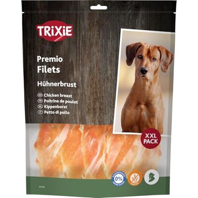 TRIXIE Hundeleckerli Premio Chicken Filets mit Hähnchenfleisch – 1 kg Schmackhafter Snack für jeden Tag – glutenfrei, ohne Zuckerzusatz, ideal für zwischendurch, mit hohem Fleischanteil TRIXIE Hundeleckerli Premio Chicken Filets mit Hähnchenfleisch – 1 kg Schmackhafter Snack für jeden Tag – glutenfrei, ohne Zuckerzusatz, ideal für zwischendurch, mit hohem Fleischanteil