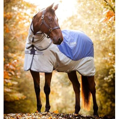 Horseware Ireland Rambo Autumn Series Pferdedecke (0 g Lite, 100 g Contour Cut Liner, Kapuze), Größe: 75, Farbe: Grau/Blau (Marineblau) Horseware Ireland Rambo Autumn Series Pferdedecke (0 g Lite, 100 g Contour Cut Liner, Kapuze), Größe: 75, Farbe: Grau/Blau (Marineblau)