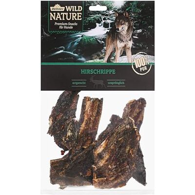 Dehner Wild Nature Hundesnack, Premium Leckerli glutenfrei / getreidefrei, Kausnack für Hunde, Hirschrippe, 200 g Dehner Wild Nature Hundesnack, Premium Leckerli glutenfrei / getreidefrei, Kausnack für Hunde, Hirschrippe, 200 g