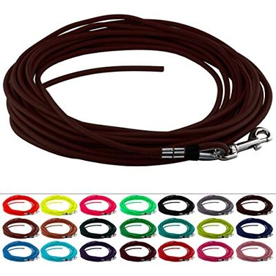 LENNIE Runde BioThane Schleppleine für Hunde von 15-25kg, Ø 6mm, 5m lang, ohne Handschlaufe, Dunkelbraun LENNIE Runde BioThane Schleppleine für Hunde von 15-25kg, Ø 6mm, 5m lang, ohne Handschlaufe, Dunkelbraun