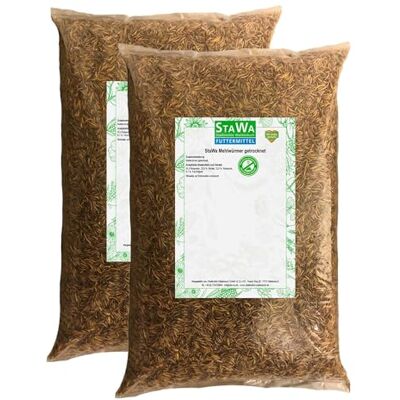STAWA Mehlwürmer getrocknet für Vögel & Hühner, 51% Rohprotein, 2X 5 kg Sparpaket STAWA Mehlwürmer getrocknet für Vögel & Hühner, 51% Rohprotein, 2X 5 kg Sparpaket