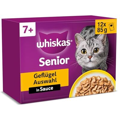 Whiskas Katzen Nassfutter 7+ Geflügel in Sauce Mehrpack Whiskas Katzen Nassfutter 7+ Geflügel in Sauce Mehrpack