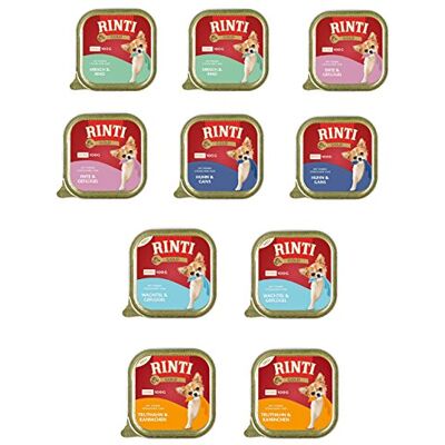 Rinti Finnern Gold Mini 100g Schalen 5 Sorten zur Auswahl Hirsch, Wachtel, Truthahn; Ente, Huhn Ges.10St. (10,95€/kg) Rinti Finnern Gold Mini 100g Schalen 5 Sorten zur Auswahl Hirsch, Wachtel, Truthahn; Ente, Huhn Ges.10St. (10,95€/kg)