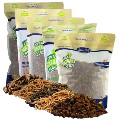 Lyra Pet ® 5 x 1 kg Insekten Probier Mix getrocknet Vogelfutter Wildvögel Mehlwürmer, Soldatenfliegenlarven, Heuschrecken, Heimchen & Seidenraupen Nahrhaftes & proteinreiches Vogelfutter Lyra Pet ® 5 x 1 kg Insekten Probier Mix getrocknet Vogelfutter Wildvögel Mehlwürmer, Soldatenfliegenlarven, Heuschrecken, Heimchen & Seidenraupen Nahrhaftes & proteinreiches Vogelfutter