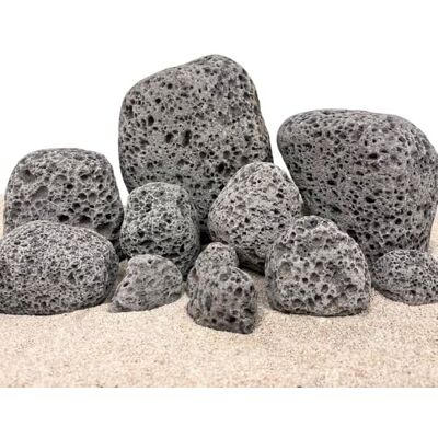 AquaOne Aquarium Steine Black Lava Pebbles I Natursteine 10 kg Mix Größe S-L I Aquascaping Gestein Dekoration Terrarium Nanobecken Landschaft AquaOne Aquarium Steine Black Lava Pebbles I Natursteine 10 kg Mix Größe S-L I Aquascaping Gestein Dekoration Terrarium Nanobecken Landschaft