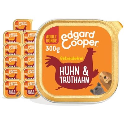 Edgard & Cooper Nassfutter für Hunde, (Huhn & Truthahn, 300g x 18), Getreidefrei, natürliche Zutaten und frisches Fleisch, voller essentieller Aminosäuren Edgard & Cooper Nassfutter für Hunde, (Huhn & Truthahn, 300g x 18), Getreidefrei, natürliche Zutaten und frisches Fleisch, voller essentieller Aminosäuren