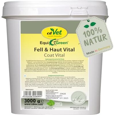 cdVet EquiGreen Fell & Haut Vital 3kg – Natürliche Unterstützung für gesundes Pferdefell cdVet EquiGreen Fell & Haut Vital 3kg – Natürliche Unterstützung für gesundes Pferdefell