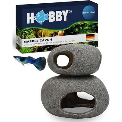 Hobby Aquaristik Marble Cave 6 I 20 x 15 x 20 cm I Brut- und Versteckhöhle für Aquarien I Aquarium Dekoration I Deko Höhle für Zwergbuntbarsche, Welse und Garnelen I natürliches Aquariumzubehör Hobby Aquaristik Marble Cave 6 I 20 x 15 x 20 cm I Brut- und Versteckhöhle für Aquarien I Aquarium Dekoration I Deko Höhle für Zwergbuntbarsche, Welse und Garnelen I natürliches Aquariumzubehör