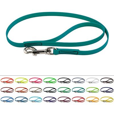 LENNIE BioThane Führleine, 9mm breit, 2m lang, Petrol/Teal, mit Handschlaufe, genäht LENNIE BioThane Führleine, 9mm breit, 2m lang, Petrol/Teal, mit Handschlaufe, genäht