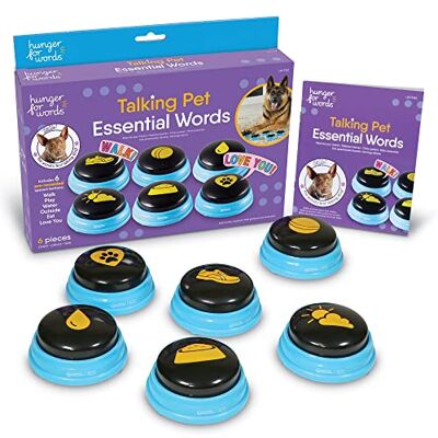 Hunger for Words Sprechknöpfe für Hunde, Set mit 6 voraufgezeichneten Sprachtasten, von Christina Hunger, Kommunikation & Training für Haustiere, ab 12 Monaten Hunger for Words Sprechknöpfe für Hunde, Set mit 6 voraufgezeichneten Sprachtasten, von Christina Hunger, Kommunikation & Training für Haustiere, ab 12 Monaten