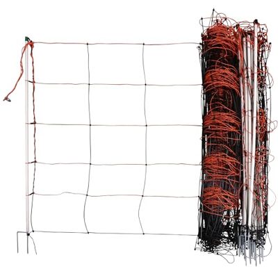 Kerbl Hobbyfarming TitanLight Net (Tiernetz, Länge 50 m, Höhe 108 cm, Farbe orange/schwarz, mit Doppelspitze, Anzahl Pfähle 14, Weidezubehör) 27354 Kerbl Hobbyfarming TitanLight Net (Tiernetz, Länge 50 m, Höhe 108 cm, Farbe orange/schwarz, mit Doppelspitze, Anzahl Pfähle 14, Weidezubehör) 27354