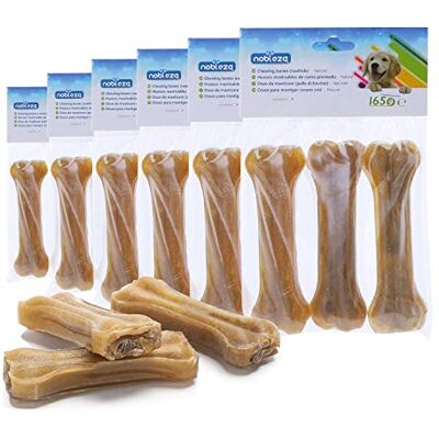 Nobleza Hunde Kauknochen 12.5CM x 18 Stück, 100% Natürliche Rinderhautknochen und Hundeknochen für Hunde Groß, Dog Bones Proteinreiche Nobleza Hunde Kauknochen 12.5CM x 18 Stück, 100% Natürliche Rinderhautknochen und Hundeknochen für Hunde Groß, Dog Bones Proteinreiche