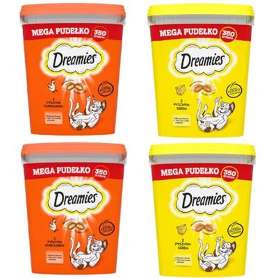 Dreamies Mega Box Snack Katze Mix Aromen Huhn und Käse 4x350g Dreamies Mega Box Snack Katze Mix Aromen Huhn und Käse 4x350g