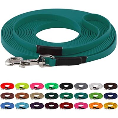 LENNIE BioThane Schleppleine, 13mm, Hunde 15-25kg, 2m lang, mit Handschlaufe, Petrol/Teal, genäht LENNIE BioThane Schleppleine, 13mm, Hunde 15-25kg, 2m lang, mit Handschlaufe, Petrol/Teal, genäht