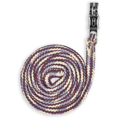 Equinate Führstrick Olivia mit Panikhaken Anbindestrick für Pferd und Pony 2 m weich geflochten und handlich Silber Weinrot Equinate Führstrick Olivia mit Panikhaken Anbindestrick für Pferd und Pony 2 m weich geflochten und handlich Silber Weinrot