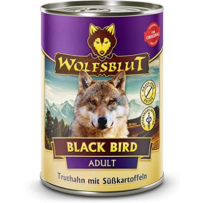 Wolfsblut – Black Bird Adult Nassfutter mit natürlichen Zutaten und Superfoods für ausgewachsene Hunde. Getreidefreies Alleinfutter ohne Zusatzstoffe in der Dose 6x395g Truthahn Wolfsblut – Black Bird Adult Nassfutter mit natürlichen Zutaten und Superfoods für ausgewachsene Hunde. Getreidefreies Alleinfutter ohne Zusatzstoffe in der Dose 6x395g Truthahn