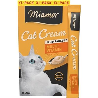 Miamor Snack Cream Multivitamin-Cream XL-Pack für Katzen 12x16g Ideal zur Belohnung Miamor Snack Cream Multivitamin-Cream XL-Pack für Katzen 12x16g Ideal zur Belohnung