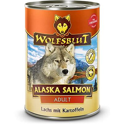 Wolfsblut – Alaska Salmon Adult Nassfutter mit natürlichen Zutaten und wertvollen Superfoods für ausgewachsene Hunde. Getreidefreies Alleinfutter ohne Zusatzstoffe in der Dose 6x395g Lachs Wolfsblut – Alaska Salmon Adult Nassfutter mit natürlichen Zutaten und wertvollen Superfoods für ausgewachsene Hunde. Getreidefreies Alleinfutter ohne Zusatzstoffe in der Dose 6x395g Lachs