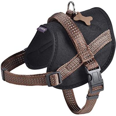 Bobby Easy Safe Hundegeschirr mit Medaille, Größe XXS, reflektierendes Nylon mit Mantel, Verstellbarer Schnallenverschluss, Braun, Brustumfang 27 – 34 cm Bobby Easy Safe Hundegeschirr mit Medaille, Größe XXS, reflektierendes Nylon mit Mantel, Verstellbarer Schnallenverschluss, Braun, Brustumfang 27 – 34 cm