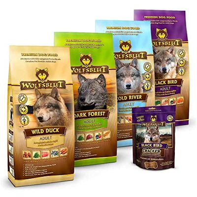 Wolfsblut Mixpaket Trockenfutter groß 4 x 2 kg + 225 g Cracker Getreidefreies Hundefutter Wolfsblut Mixpaket Trockenfutter groß 4 x 2 kg + 225 g Cracker Getreidefreies Hundefutter