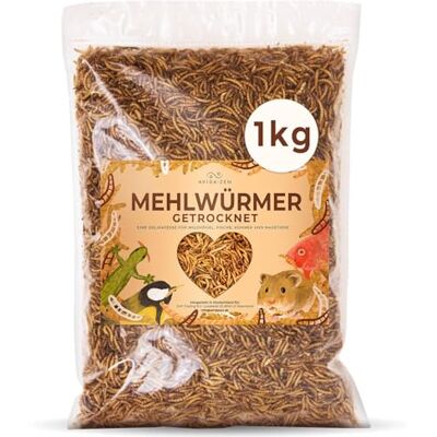 AVIDA ZEN Mehlwürmer getrocknet 1 kg = 6,5 ltr., ideal als Wildvogelfutter Igelfutter, getrocknete Mehlwürmer, nährstoffreicher Snack für Nager, Reptilien, Vögel, Fische, Igel, Schildkröten AVIDA ZEN Mehlwürmer getrocknet 1 kg = 6,5 ltr., ideal als Wildvogelfutter Igelfutter, getrocknete Mehlwürmer, nährstoffreicher Snack für Nager, Reptilien, Vögel, Fische, Igel, Schildkröten