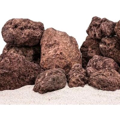 AquaOne Aquarium Steine Rote Lavasteine I Natursteine Lava 10kg Mix Größe M-L I Aquascaping Gestein für Tank I Lavagestein Dekoration Aquascape Deko AquaOne Aquarium Steine Rote Lavasteine I Natursteine Lava 10kg Mix Größe M-L I Aquascaping Gestein für Tank I Lavagestein Dekoration Aquascape Deko