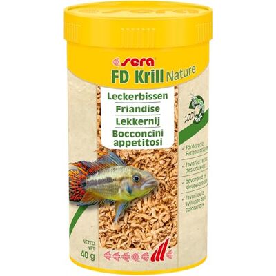 sera Krill FD Snack 250 ml (40 g) 100% Krill-Leckerbissen für größere Süß- & Meerwasserfische proteinreich fördert Farben & Laichbereitschaft sera Krill FD Snack 250 ml (40 g) 100% Krill-Leckerbissen für größere Süß- & Meerwasserfische proteinreich fördert Farben & Laichbereitschaft