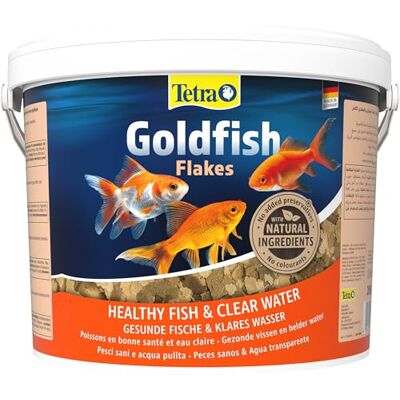 Tetra Goldfish Flakes Flocken-Fischfutter für alle Goldfische und andere Kaltwasserfische, 10 L Eimer Tetra Goldfish Flakes Flocken-Fischfutter für alle Goldfische und andere Kaltwasserfische, 10 L Eimer