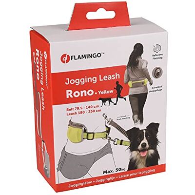 Flamingo JOGGINGLEINE + TAILLENGURT RONO GELB Leine 155-250CM / Gurt 79,5-140CM Flamingo JOGGINGLEINE + TAILLENGURT RONO GELB Leine 155-250CM / Gurt 79,5-140CM
