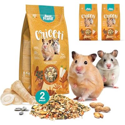 Best Friend Alleinfuttermittel für Hamster mit Kürbiskernen, Erdnüssen, getrockneten Pastinaken, 2 Packungen, Futter für Nager mit natürlichen Inhaltsstoffen, hergestellt in Italien Best Friend Alleinfuttermittel für Hamster mit Kürbiskernen, Erdnüssen, getrockneten Pastinaken, 2 Packungen, Futter für Nager mit natürlichen Inhaltsstoffen, hergestellt in Italien
