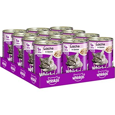 Whiskas Lachs Katzenfutter in Gelee 12x400g - Katzenfutter Whiskas Lachs Katzenfutter in Gelee 12x400g - Katzenfutter