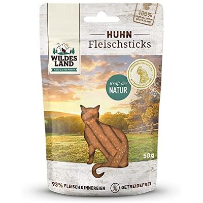 WILDES LAND Snack für Katzen, Geschmack, Huhn, 50 g WILDES LAND Snack für Katzen, Geschmack, Huhn, 50 g
