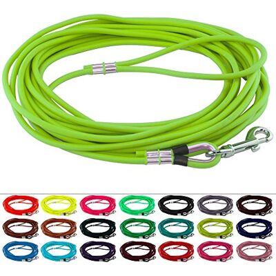 LENNIE Runde BioThane Schleppleine für Hunde von 15-25kg, Ø 6mm, 8m lang, mit Handschlaufe, Apfelgrün LENNIE Runde BioThane Schleppleine für Hunde von 15-25kg, Ø 6mm, 8m lang, mit Handschlaufe, Apfelgrün