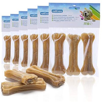 Nobleza Hunde Kauknochen 10CM x 18 Stücke, 100% natürliche rinderhautknochen und hundeknochen für kleine Hunde, Dog Bones proteinreiche Nobleza Hunde Kauknochen 10CM x 18 Stücke, 100% natürliche rinderhautknochen und hundeknochen für kleine Hunde, Dog Bones proteinreiche