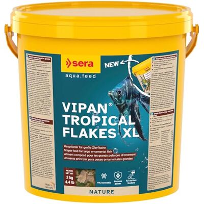 sera Vipan Nature Flakes XL 10L (2kg) Fischfutter Aquarium für Zierfische Flockenfutter Aquarium Fischfutter Flocken mit 4% Insektenmehl Naturnahe Ernährung Fördert Gesundes Wachstum sera Vipan Nature Flakes XL 10L (2kg) Fischfutter Aquarium für Zierfische Flockenfutter Aquarium Fischfutter Flocken mit 4% Insektenmehl Naturnahe Ernährung Fördert Gesundes Wachstum