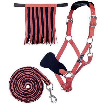 HKM 10733 Halfterset, Halfter Fliegenfransen Strick 180cm Karabiner, Pony VB WB HKM 10733 Halfterset, Halfter Fliegenfransen Strick 180cm Karabiner, Pony VB WB