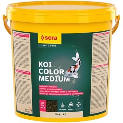 sera Koi Color Nature Medium 21 L (7 kg) Farbfutter für farbenprächtige Koi 12–25 cm Koifutter für optimale Farbausprägung Aus Spirulina, Gammarus & Krill Ganzjährige Fütterung geeignet sera Koi Color Nature Medium 21 L (7 kg) Farbfutter für farbenprächtige Koi 12–25 cm Koifutter für optimale Farbausprägung Aus Spirulina, Gammarus & Krill Ganzjährige Fütterung geeignet