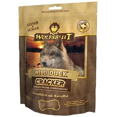 Wolfsblut – Wild Duck Cracker Snacks mit natürlichen Zutaten und wertvollen Superfoods für ausgewachsene Hunde. Getreidefreier Hundesnack ohne Zusatzstoffe im Beutel 6x225g Ente Wolfsblut – Wild Duck Cracker Snacks mit natürlichen Zutaten und wertvollen Superfoods für ausgewachsene Hunde. Getreidefreier Hundesnack ohne Zusatzstoffe im Beutel 6x225g Ente