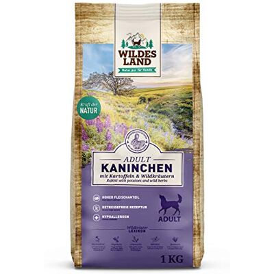 WILDES LAND – Wild Trockenfutter mit extra hohem Fleischanteil und natürlichen Zutaten für ausgewachsene Hunde. Alleinfutter ohne Zusatzstoffe im Beutel 1kg Wild WILDES LAND – Wild Trockenfutter mit extra hohem Fleischanteil und natürlichen Zutaten für ausgewachsene Hunde. Alleinfutter ohne Zusatzstoffe im Beutel 1kg Wild