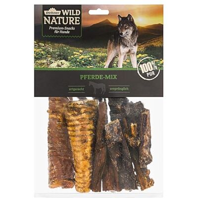 Dehner Wild Nature Hundesnack, Leckerli 100 % natürlich, Kausnack für ausgewachsene / sensible Hunde, Barf geeignet, Pferde-Mix, 300 g Dehner Wild Nature Hundesnack, Leckerli 100 % natürlich, Kausnack für ausgewachsene / sensible Hunde, Barf geeignet, Pferde-Mix, 300 g