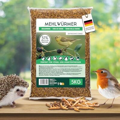 Koi- und Bonsaipark Herdecke Koi-Herdecke getrocknete Mehlwürmer 5kg, natürliches Insektenfutter, Reich an Proteinen und Nährstoffen, Futter für Vögel, Fische, Nager und Reptilien Hühner & Schildkröten Koi- und Bonsaipark Herdecke Koi-Herdecke getrocknete Mehlwürmer 5kg, natürliches Insektenfutter, Reich an Proteinen und Nährstoffen, Futter für Vögel, Fische, Nager und Reptilien Hühner & Schildkröten