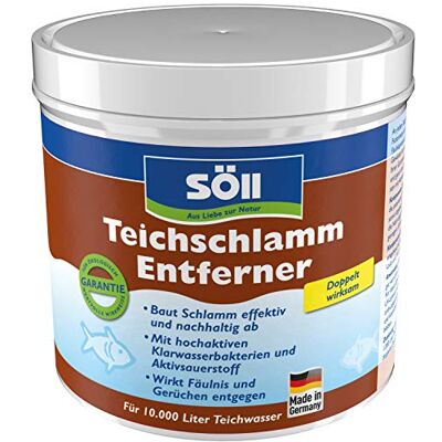 Söll 80588 TeichschlammEntferner 500 g biologischer Teichreiniger entfernt organischen Schlamm und Ablagerungen im Gartenteich Fischteich Schwimmteich Koiteich Söll 80588 TeichschlammEntferner 500 g biologischer Teichreiniger entfernt organischen Schlamm und Ablagerungen im Gartenteich Fischteich Schwimmteich Koiteich