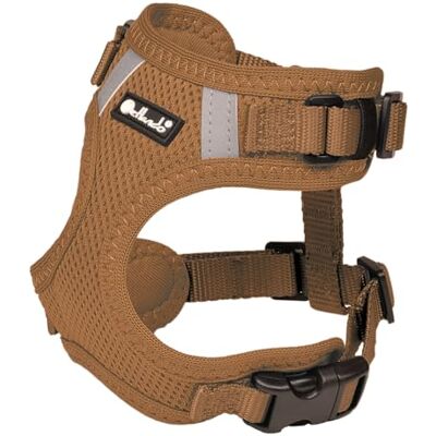 Petlando Hundegeschirr Mesh Vest, leichtes Brustgeschirr aus weichem Mesh & Nylon, stufenlos verstellbar, reflektierend mit 2 D-Ringen, Cognac XXS für sehr kleine Hunde Petlando Hundegeschirr Mesh Vest, leichtes Brustgeschirr aus weichem Mesh & Nylon, stufenlos verstellbar, reflektierend mit 2 D-Ringen, Cognac XXS für sehr kleine Hunde