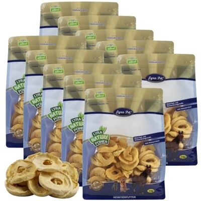 Lyra Pet ® 10 kg Äpfel getrocknet Futter für Vögel, Pferde, Nager &Reptilien Reich an Vitaminen & Ballaststoffen Nährstoffreiches & natürilches Futter Apfelscheiben ideal als Ergänzung Lyra Pet ® 10 kg Äpfel getrocknet Futter für Vögel, Pferde, Nager &Reptilien Reich an Vitaminen & Ballaststoffen Nährstoffreiches & natürilches Futter Apfelscheiben ideal als Ergänzung