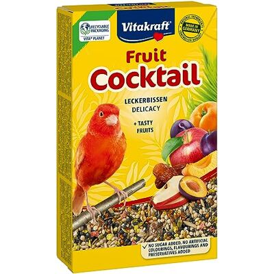 Vitakraft Cocktail-Frucht – Köstliche Mischung aus Früchten und Samen in der Sonne – Komplettnahrung für Kanarienvögel – 200 g Vitakraft Cocktail-Frucht – Köstliche Mischung aus Früchten und Samen in der Sonne – Komplettnahrung für Kanarienvögel – 200 g